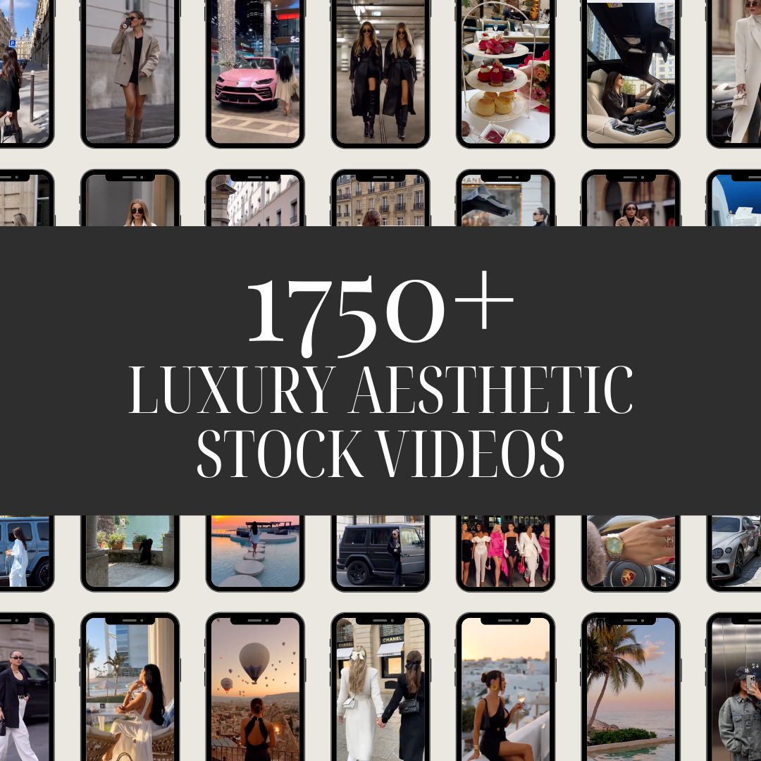 1,750+ Luxury Aesthetic Faceless Stock Videos w/MRR + PLR