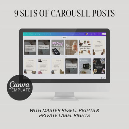 80 Aesthetic Instagram Carousel Templates w/PLR + MRR
